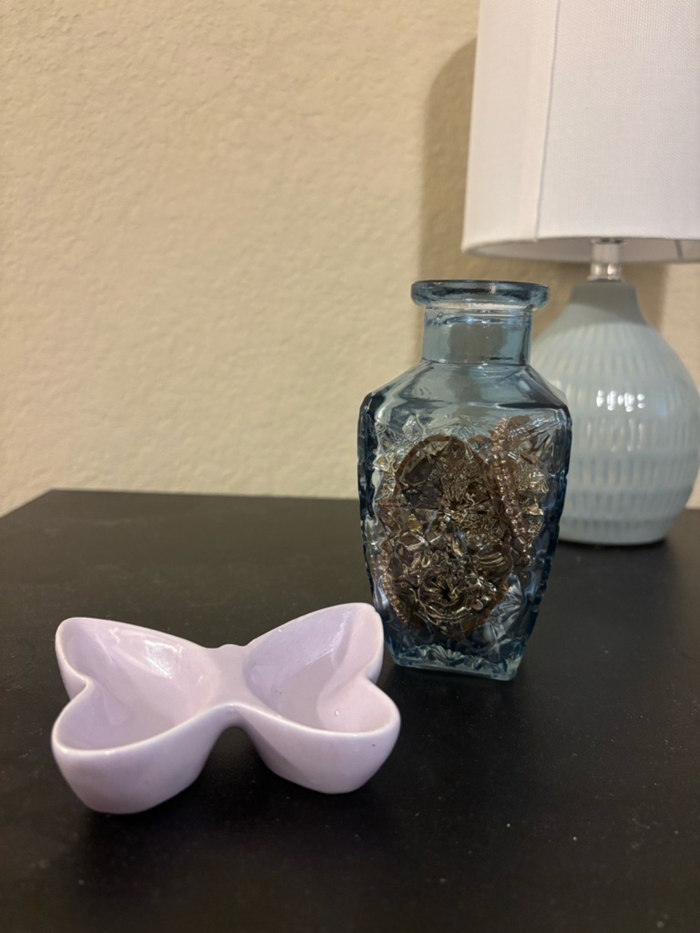 Mystery Jewelry Light Blue Glass Jar (35+ pieces)